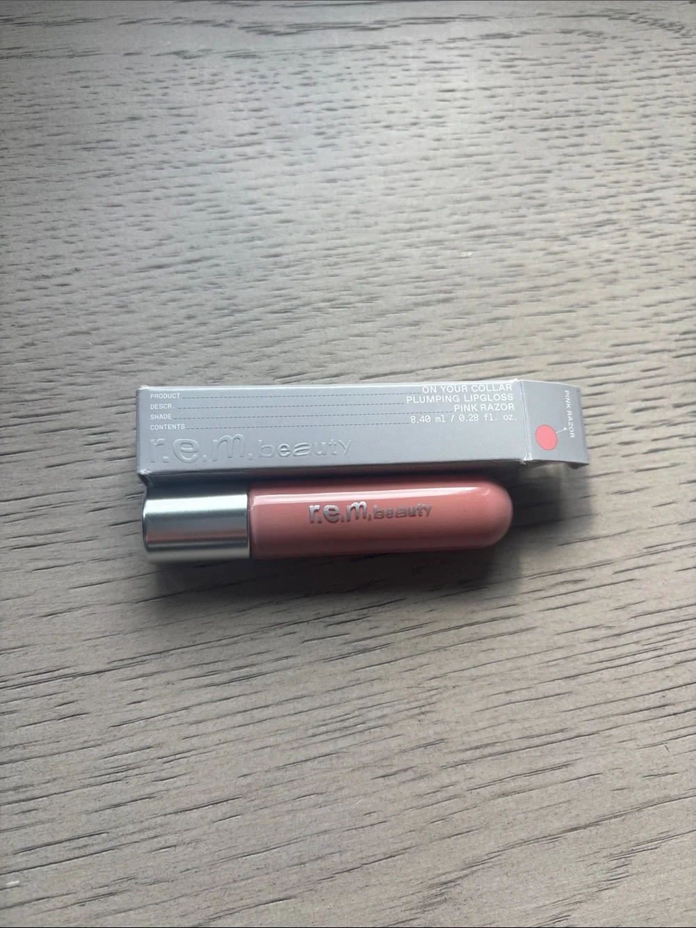 REM Beauty On Your Collar Plumping Lip Gloss - Warm Nude Pink Razer